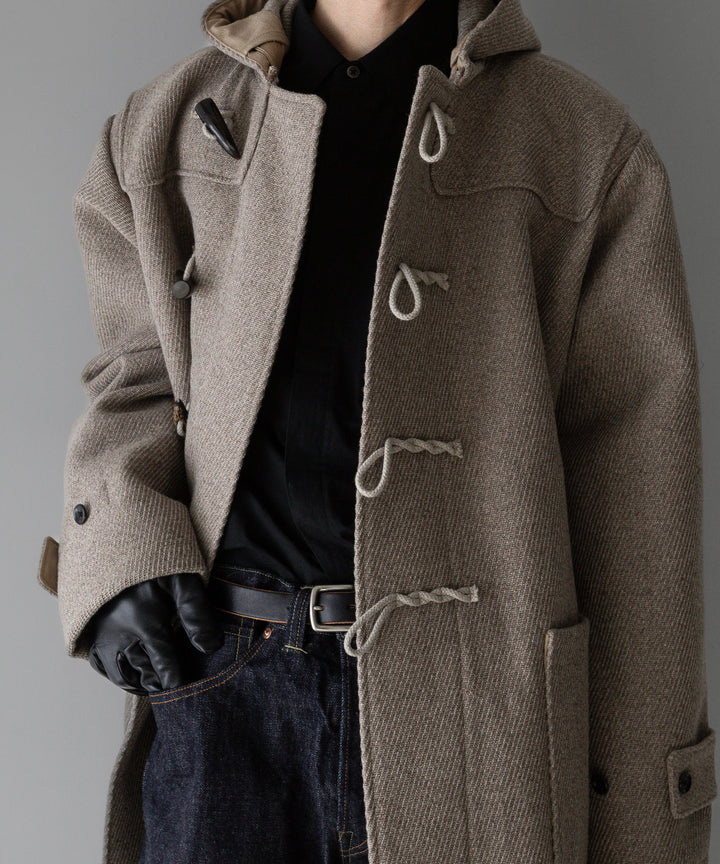 【INTÉRIM】HYPER BIG CASHMERE HEAVY ROYAL NAVY DUFFEL COAT - BEIGE