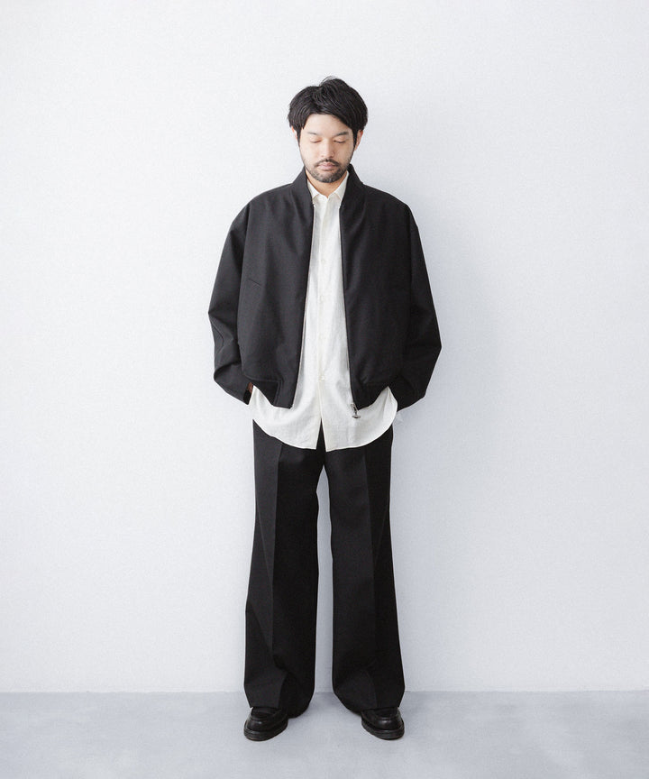 【paratrait】WOOL NONKE SLACKS - BLACK