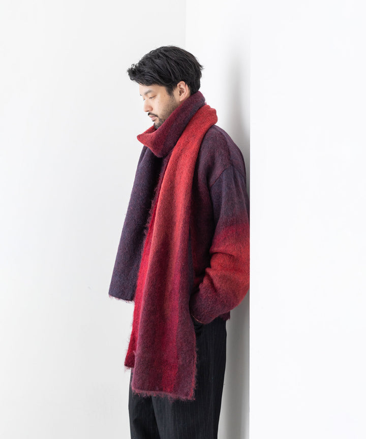 stein(シュタイン)の23AWコレクションGRADATION MOHAIR MUFFLER のREDstein(シュタイン)の23AWコレクションGRADATION MOHAIR MUFFLER のRED