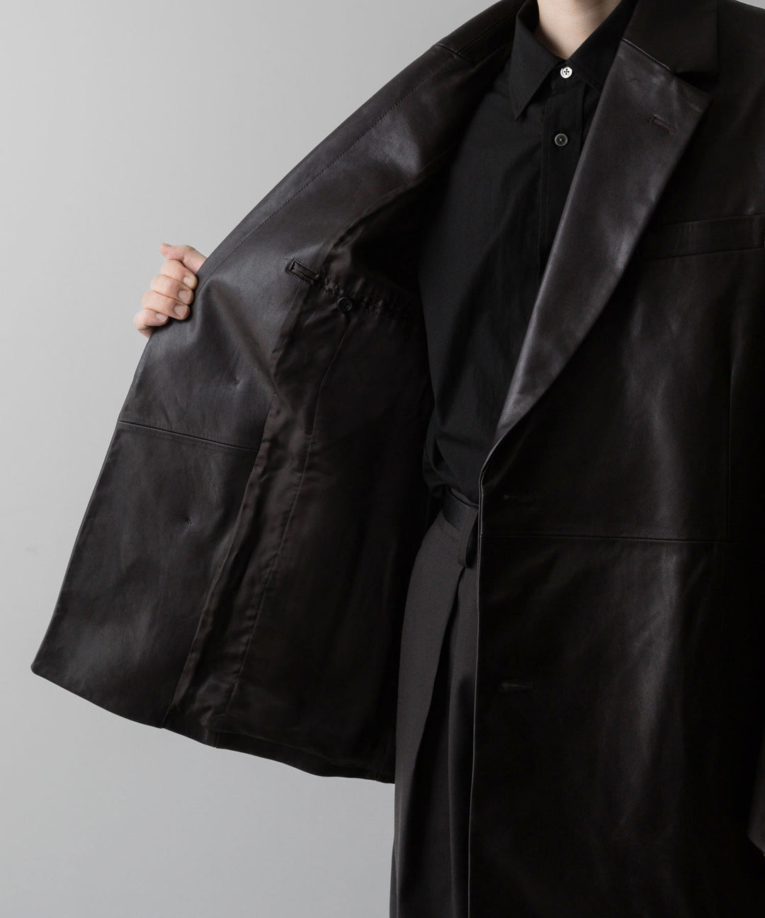 ssstein(シュタイン)の24AWコレクション LEATHER DOUBLE BRESTED JACKET - DARK BROWN 公式通販サイトsession福岡セレクトショップ