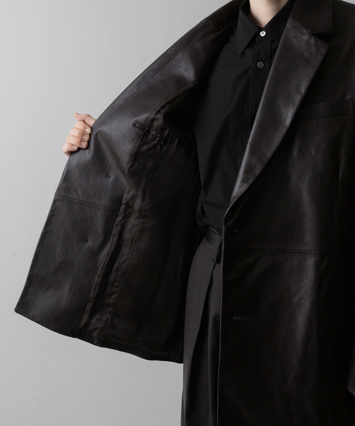 ssstein(シュタイン)の24AWコレクション LEATHER DOUBLE BRESTED JACKET - DARK BROWN 公式通販サイトsession福岡セレクトショップ