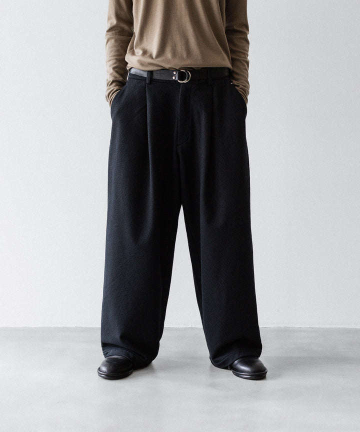 KANEMASA PHIL. カネマサフィル 36G NEEDLE PUNCH WIDE SLACKSのBLACK 公式通販サイトsession福岡セレクトショップ