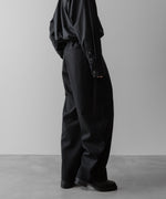 画像をギャラリービューアに読み込む, ssstein(シュタイン)の24AWコレクション EASY WIDE TROUSERS (2/72 WOOL GABARDINE) - BLACK 公式通販サイトsession福岡セレクトショップ
