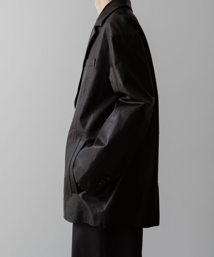 ssstein(シュタイン)の24AWコレクション LEATHER DOUBLE BRESTED JACKET - DARK BROWN 公式通販サイトsession福岡セレクトショップ
