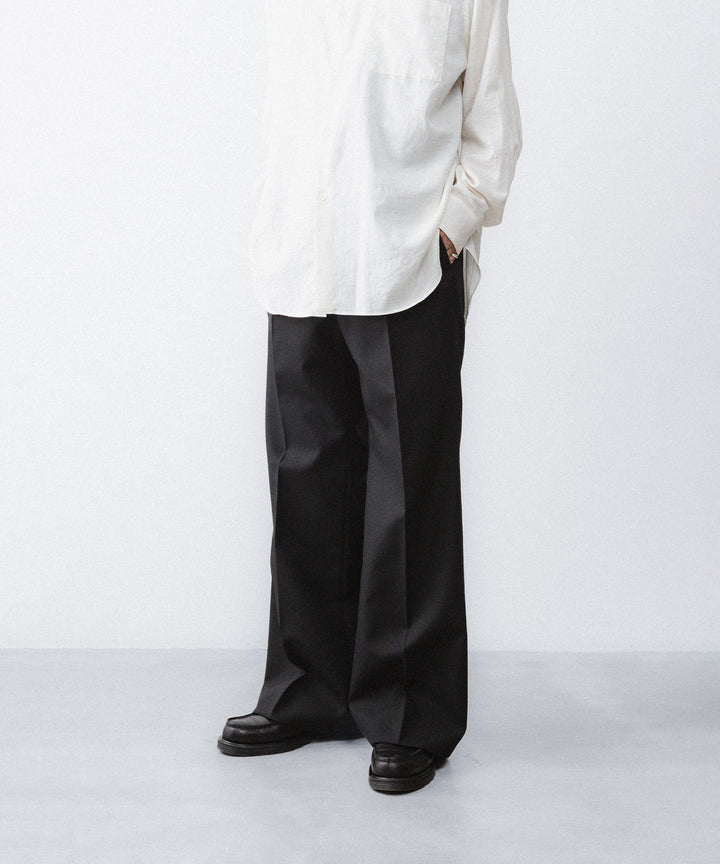 【paratrait】WOOL NONKE SLACKS - BLACK