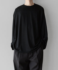 INTÉRIM - インテリムのHYPER BIG EXTRA FINE MERINO WOOL FOOTBALL L/S TEE のBLACK公式通販サイトsession福岡セレクトショップ