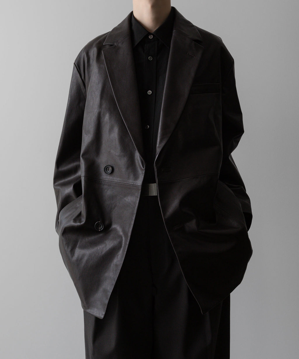 ssstein(シュタイン)の24AWコレクション LEATHER DOUBLE BRESTED JACKET - DARK BROWN 公式通販サイトsession福岡セレクトショップ