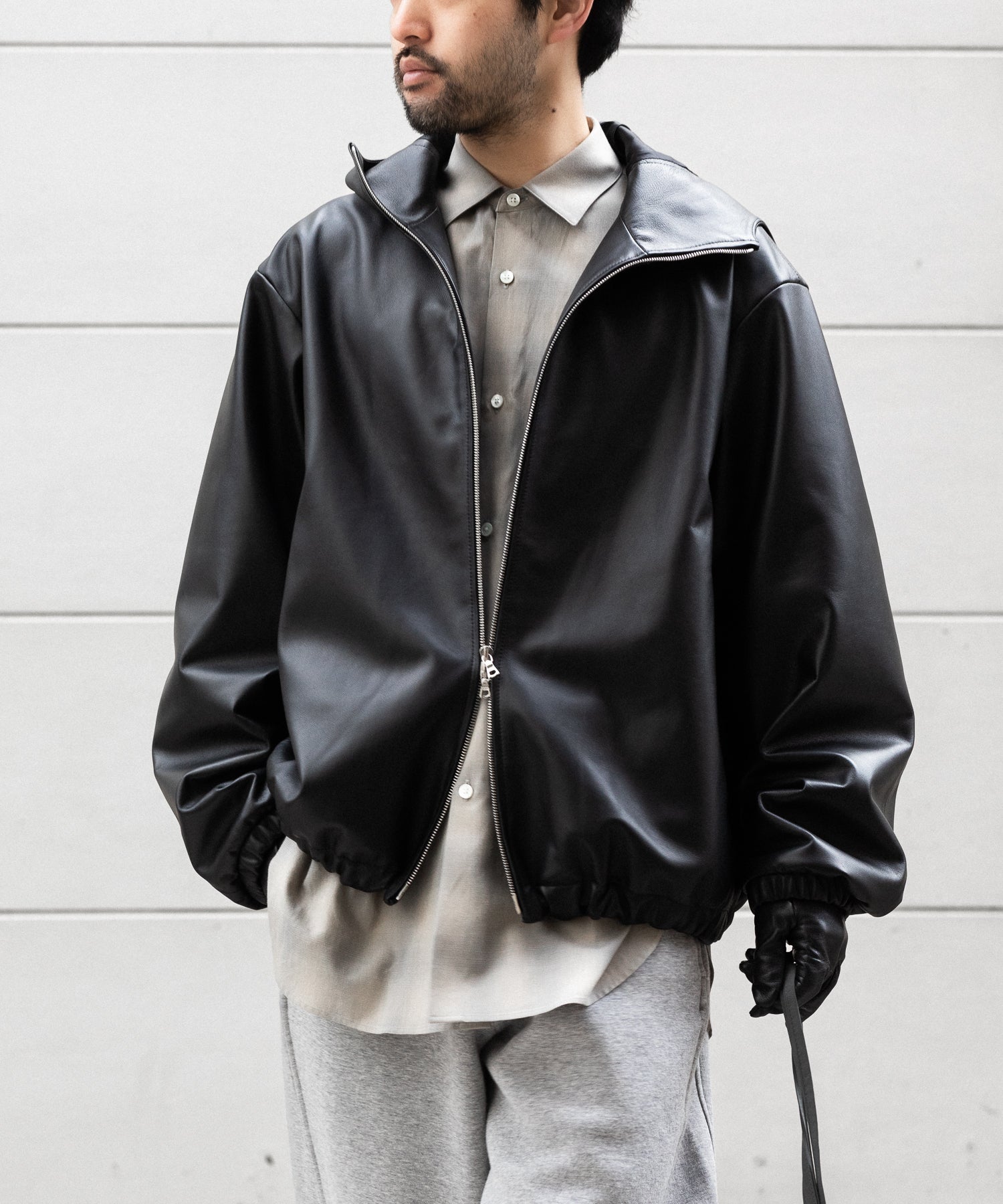 ssstein(シュタイン)のC/R CHECK OVERSIZED DOWN PAT SHIRT - TAUPE×GREY OMBREの公式通販サイトsession福岡セレクトショップ