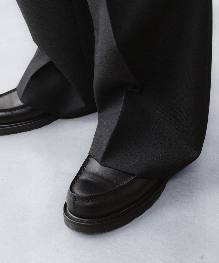 【paratrait】WOOL NONKE SLACKS - BLACK