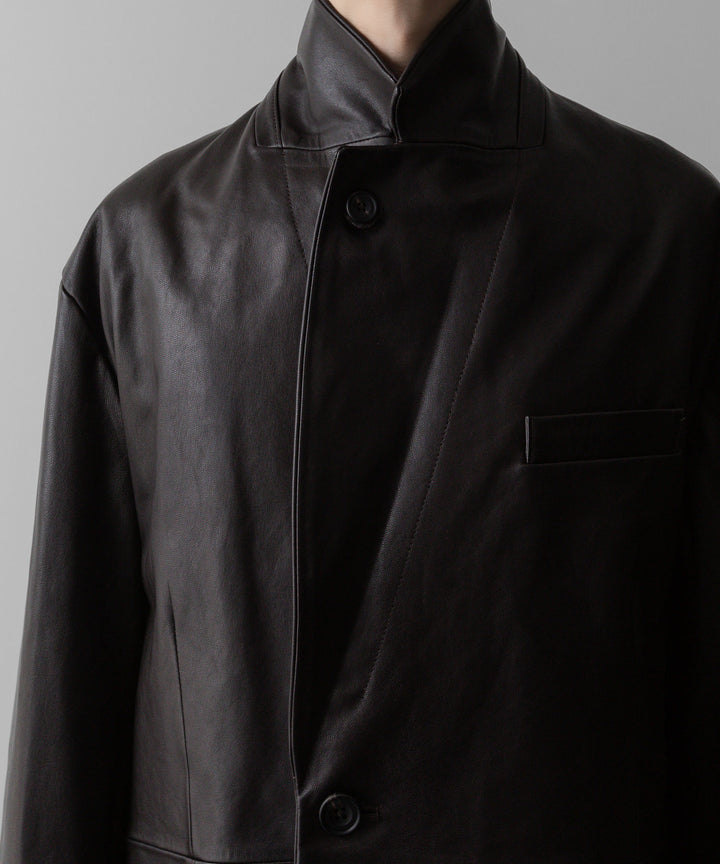 ssstein(シュタイン)の24AWコレクション LEATHER DOUBLE BRESTED JACKET - DARK BROWN 公式通販サイトsession福岡セレクトショップ