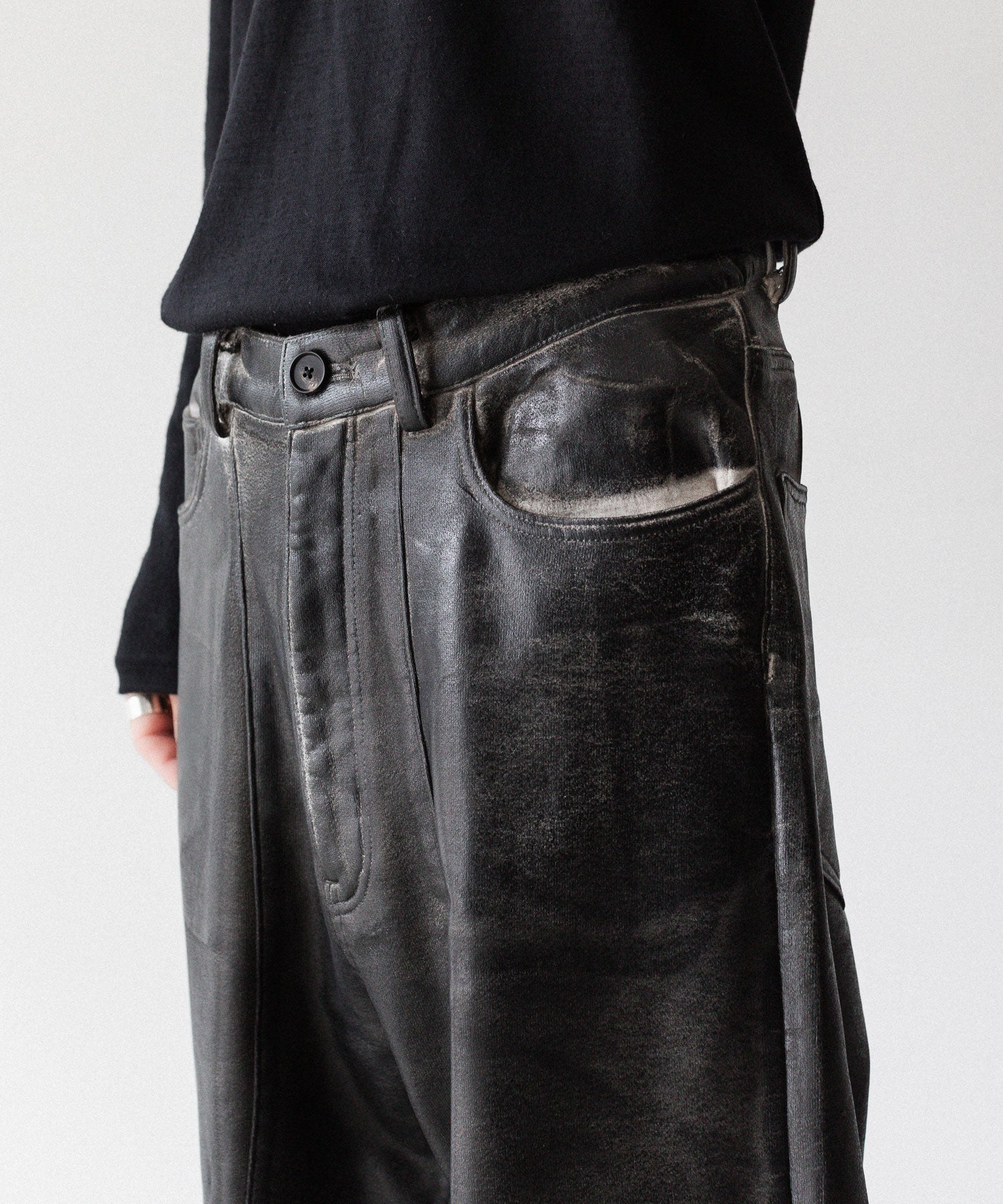 SUBLATIONS サブレーションズのCRACKING COATED WIDE PANTSのWHITE BASE 公式通販サイトsession福岡セレクトショップ