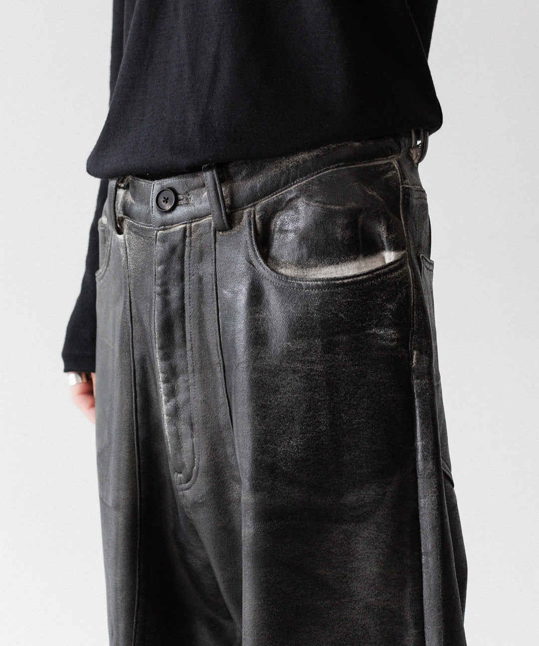 SUBLATIONS サブレーションズのCRACKING COATED WIDE PANTSのWHITE BASE 公式通販サイトsession福岡セレクトショップ