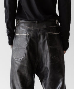 SUBLATIONS / サブレーションズ】CRACKING COATED WIDE PANTS - WHITE