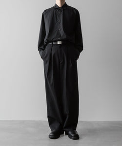 ssstein(シュタイン)の24AWコレクション EASY WIDE TROUSERS (2/72 WOOL GABARDINE) - BLACK 公式通販サイトsession福岡セレクトショップ