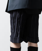 画像をギャラリービューアに読み込む, 【UJOH】SIDE BELT SHORT PNT - NAVY STRIPE
