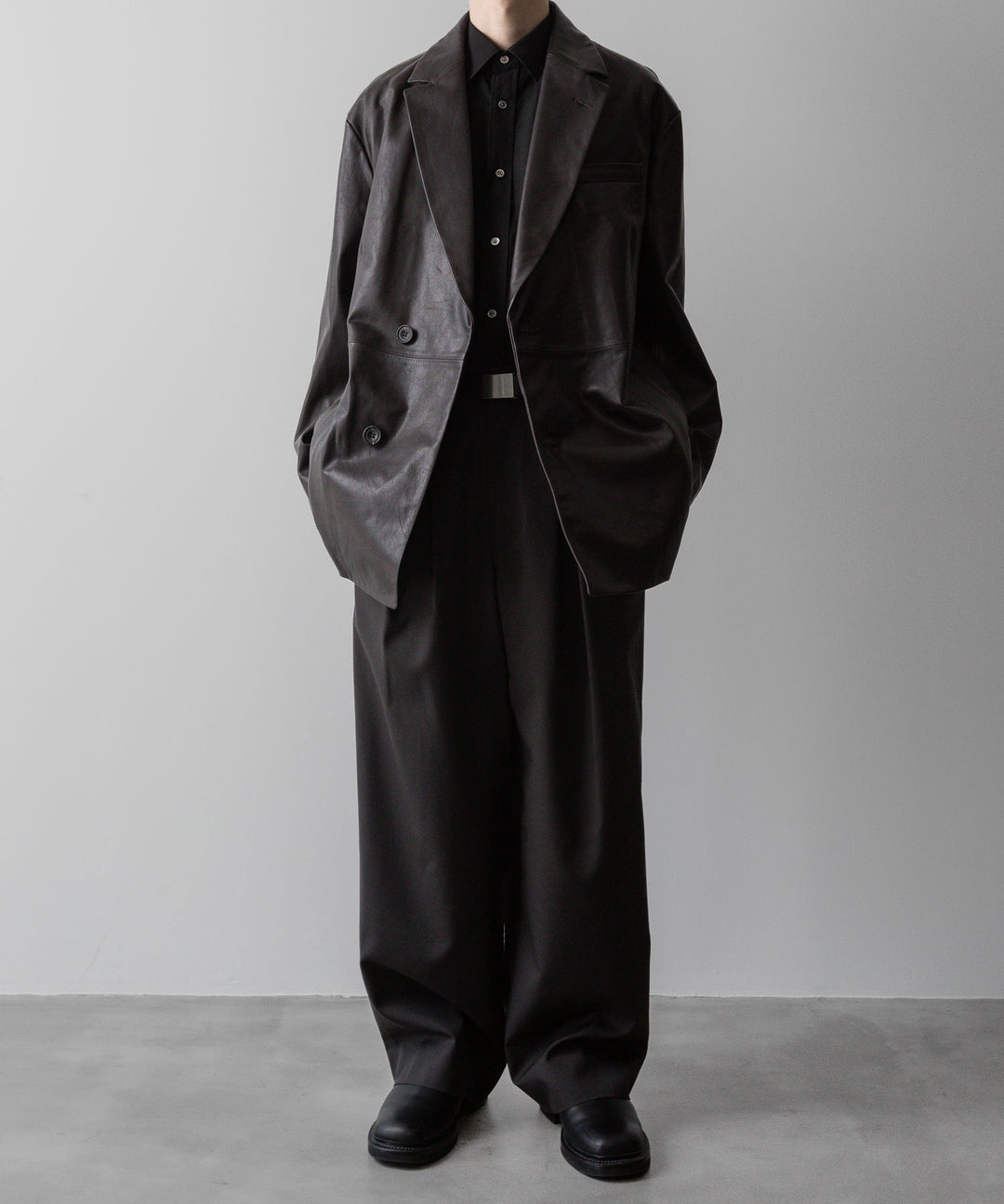 ssstein(シュタイン)の24AWコレクション LEATHER DOUBLE BRESTED JACKET - DARK BROWN 公式通販サイトsession福岡セレクトショップ