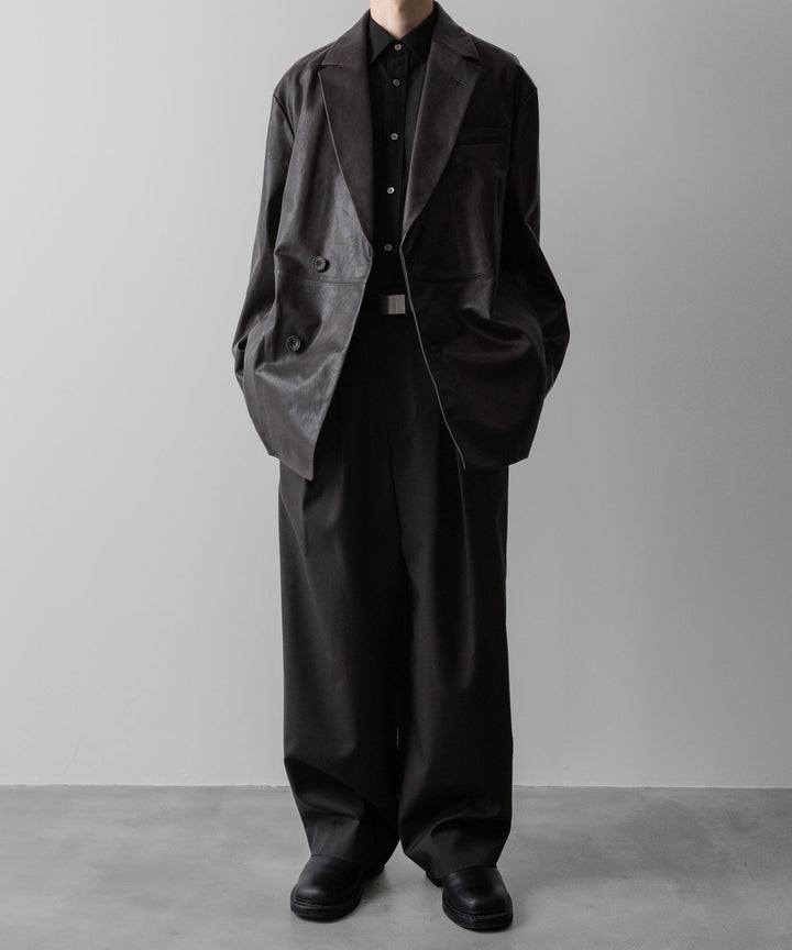 ssstein(シュタイン)の24AWコレクション LEATHER DOUBLE BRESTED JACKET - DARK BROWN 公式通販サイトsession福岡セレクトショップ