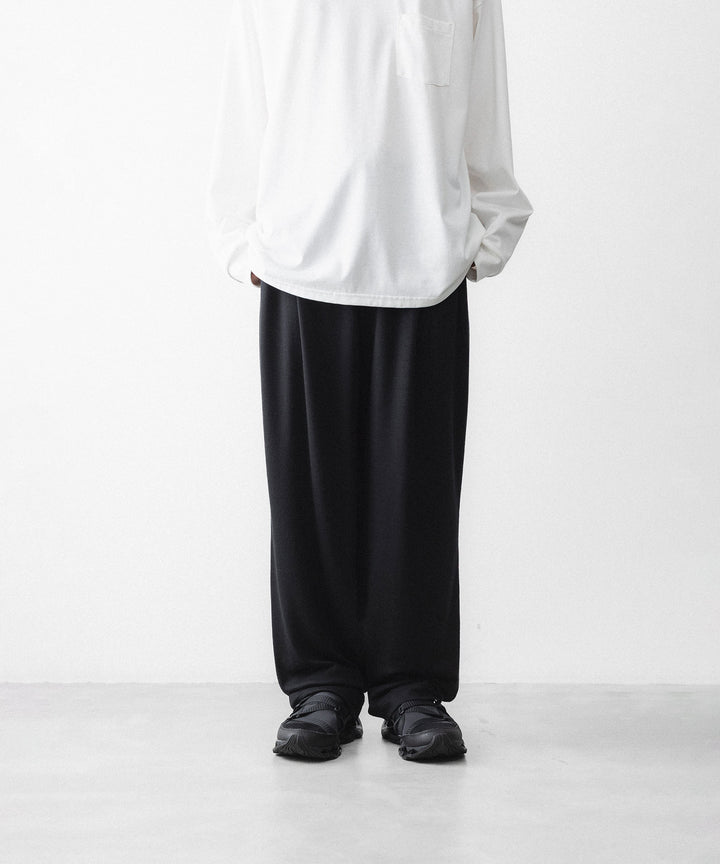WWW - WRAPINKNOT wool wearのWIDE TAPERED PANTSのBLACK公式通販サイトsession福岡セレクトショップ