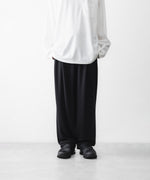 画像をギャラリービューアに読み込む, WWW - WRAPINKNOT wool wearのWIDE TAPERED PANTSのBLACK公式通販サイトsession福岡セレクトショップ
