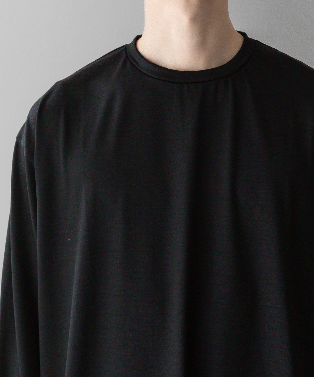 INTÉRIM - インテリムのEXTRA FINE MERINO WOOL L/S TEEのBLACK公式通販サイトsession福岡セレクトショップ