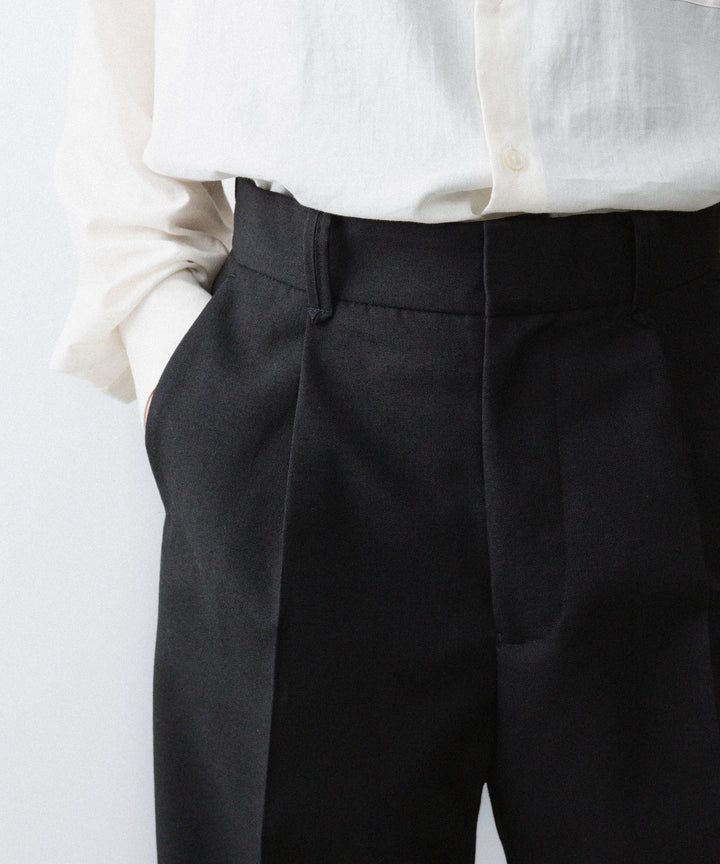 【paratrait】WOOL NONKE SLACKS - BLACK
