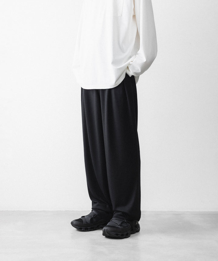 WWW - WRAPINKNOT wool wearのWIDE TAPERED PANTSのBLACK公式通販サイトsession福岡セレクトショップ