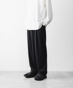画像をギャラリービューアに読み込む, WWW - WRAPINKNOT wool wearのWIDE TAPERED PANTSのBLACK公式通販サイトsession福岡セレクトショップ
