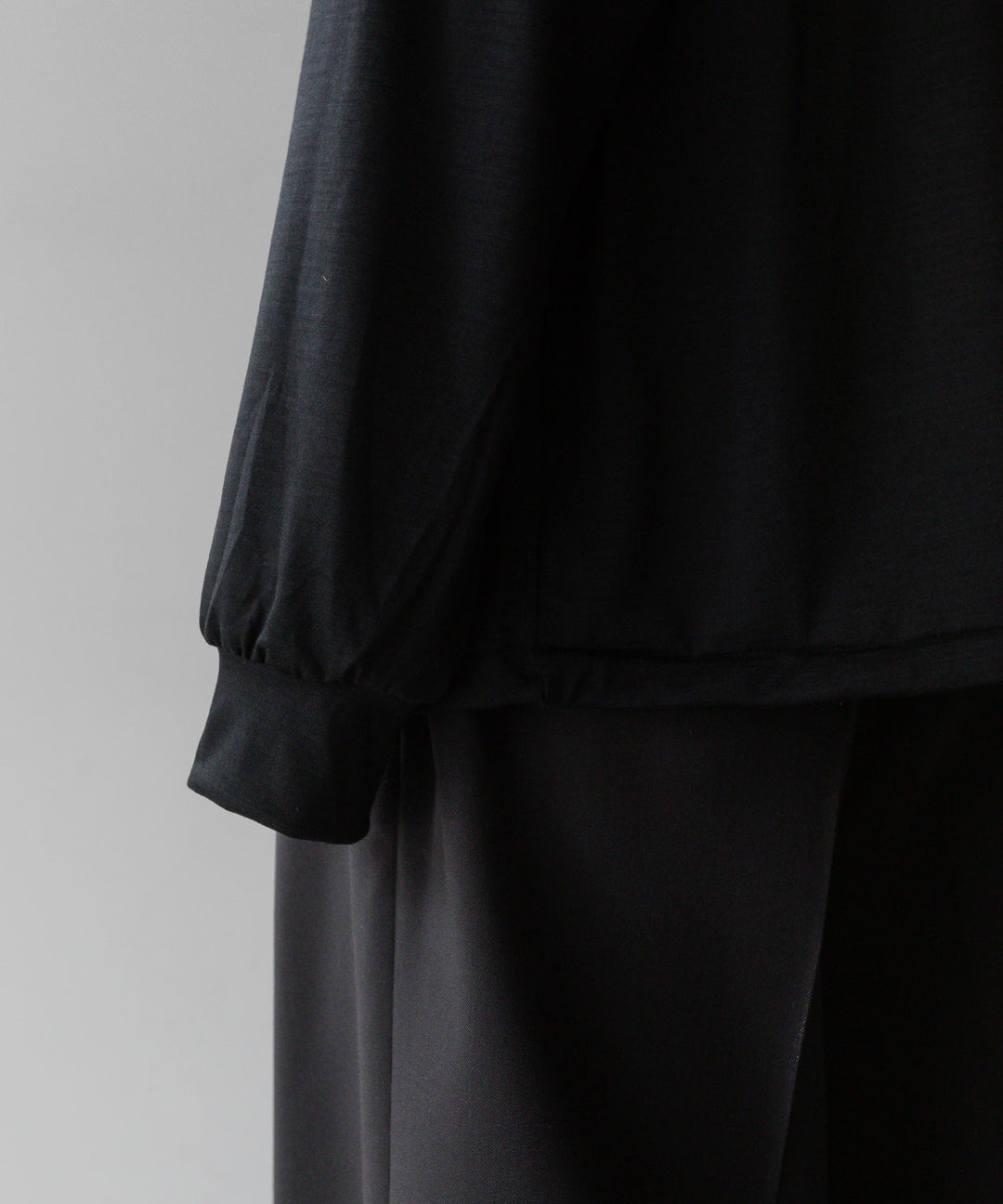 INTÉRIM - インテリムのEXTRA FINE MERINO WOOL L/S TEEのBLACK公式通販サイトsession福岡セレクトショップ