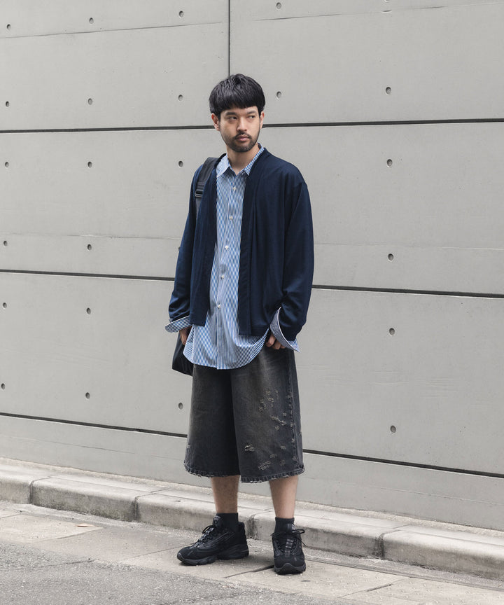 WWW - WRAPINKNOT wool wearのBUTTON-LESS CARDIGANのNAVY 公式通販サイトsession福岡セレクトショップ
