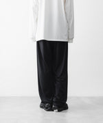 画像をギャラリービューアに読み込む, WWW - WRAPINKNOT wool wearのWIDE TAPERED PANTSのBLACK公式通販サイトsession福岡セレクトショップ
