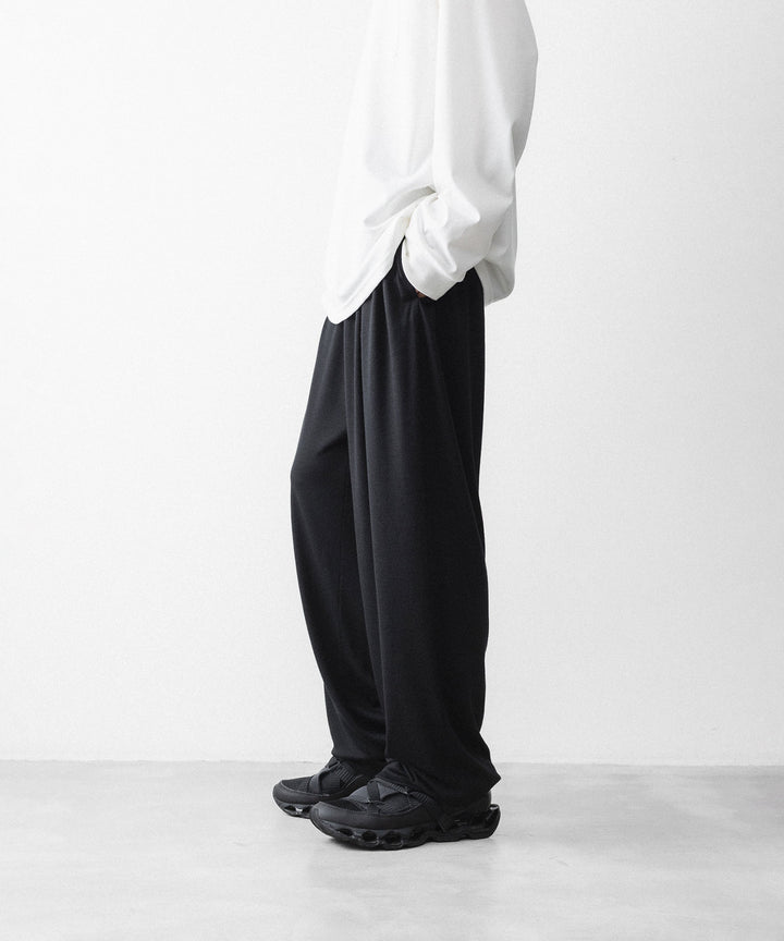 WWW - WRAPINKNOT wool wearのWIDE TAPERED PANTSのBLACK公式通販サイトsession福岡セレクトショップ