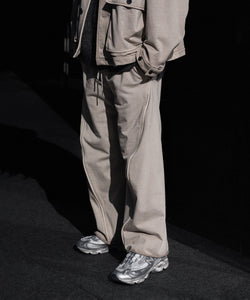KANEMASA PHIL.】36G FINE SWEAT DRAPING EASY PANTS - BEIGE KHAKI