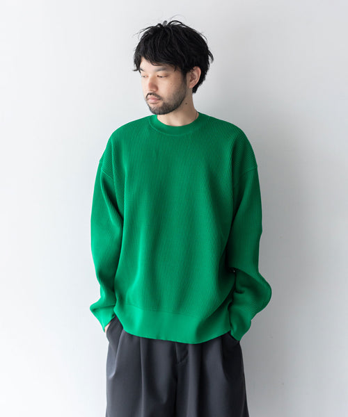 stein / シュタイン】OVERSIZED WAFFLE KNIT LS - GREEN | 公式通販