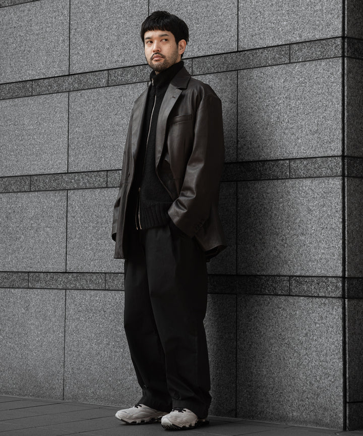 ANTHEM A-アンセムエーのCOTTON TWILL NO-BRAINER PANTSのBLACK公式通販サイトsession福岡セレクトショップ