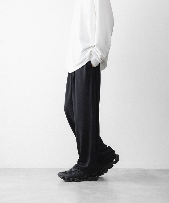 WWW - WRAPINKNOT wool wearのWIDE TAPERED PANTSのBLACK公式通販サイトsession福岡セレクトショップ