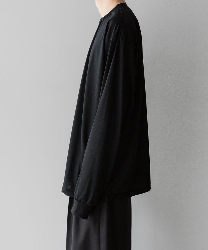INTÉRIM - インテリムのEXTRA FINE MERINO WOOL L/S TEEのBLACK公式通販サイトsession福岡セレクトショップ