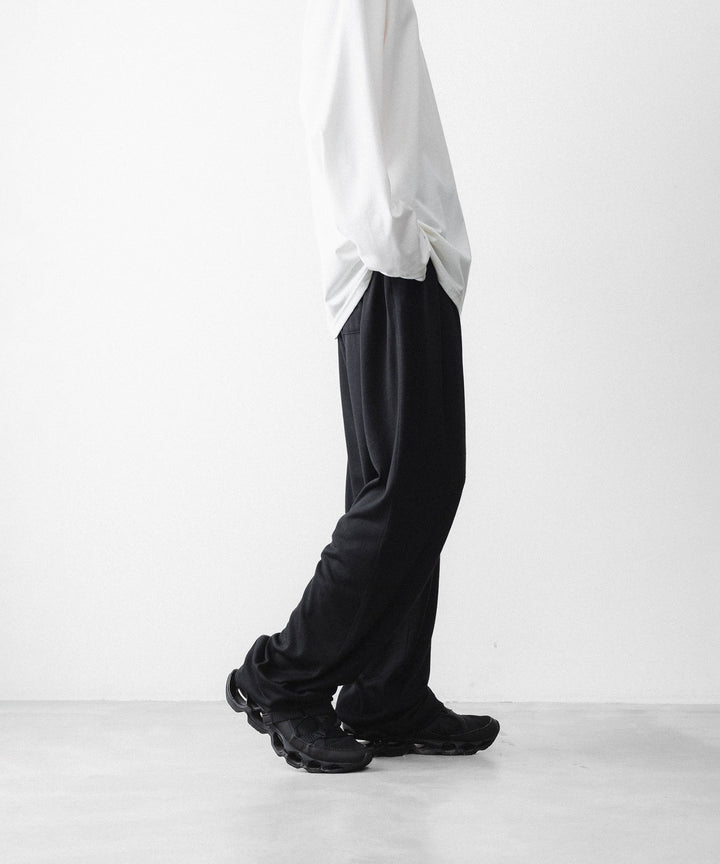 WWW - WRAPINKNOT wool wearのWIDE TAPERED PANTSのBLACK公式通販サイトsession福岡セレクトショップ