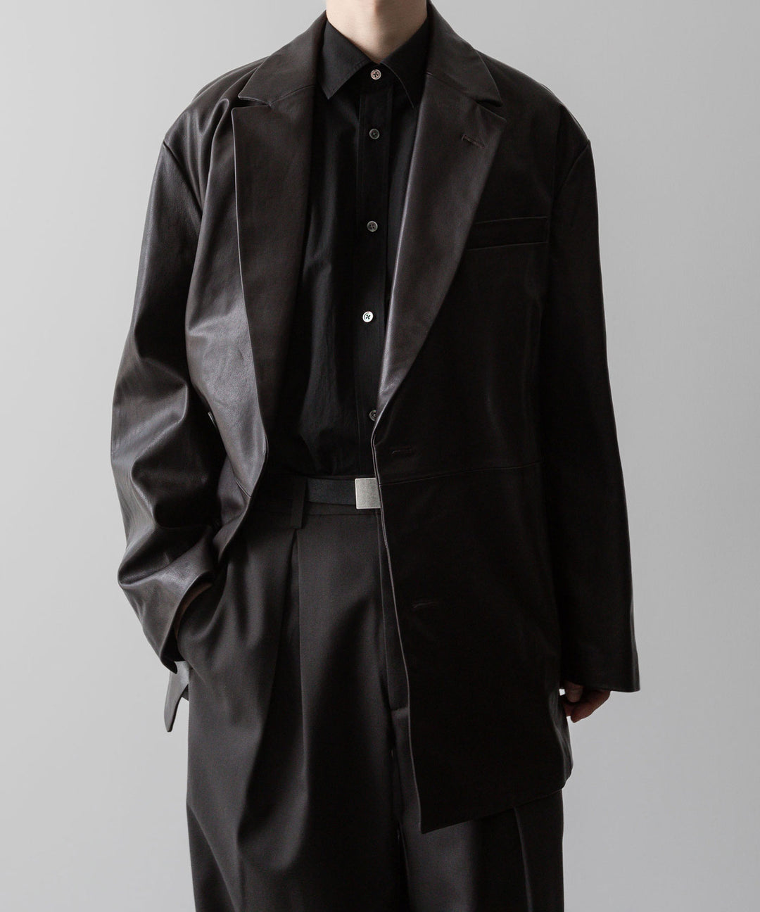 ssstein(シュタイン)の24AWコレクション LEATHER DOUBLE BRESTED JACKET - DARK BROWN 公式通販サイトsession福岡セレクトショップ