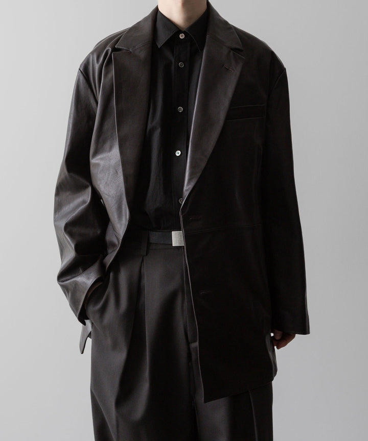 ssstein(シュタイン)の24AWコレクション LEATHER DOUBLE BRESTED JACKET - DARK BROWN 公式通販サイトsession福岡セレクトショップ