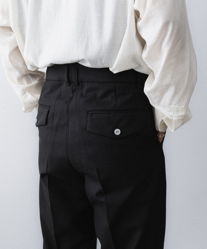 【paratrait】WOOL NONKE SLACKS - BLACK