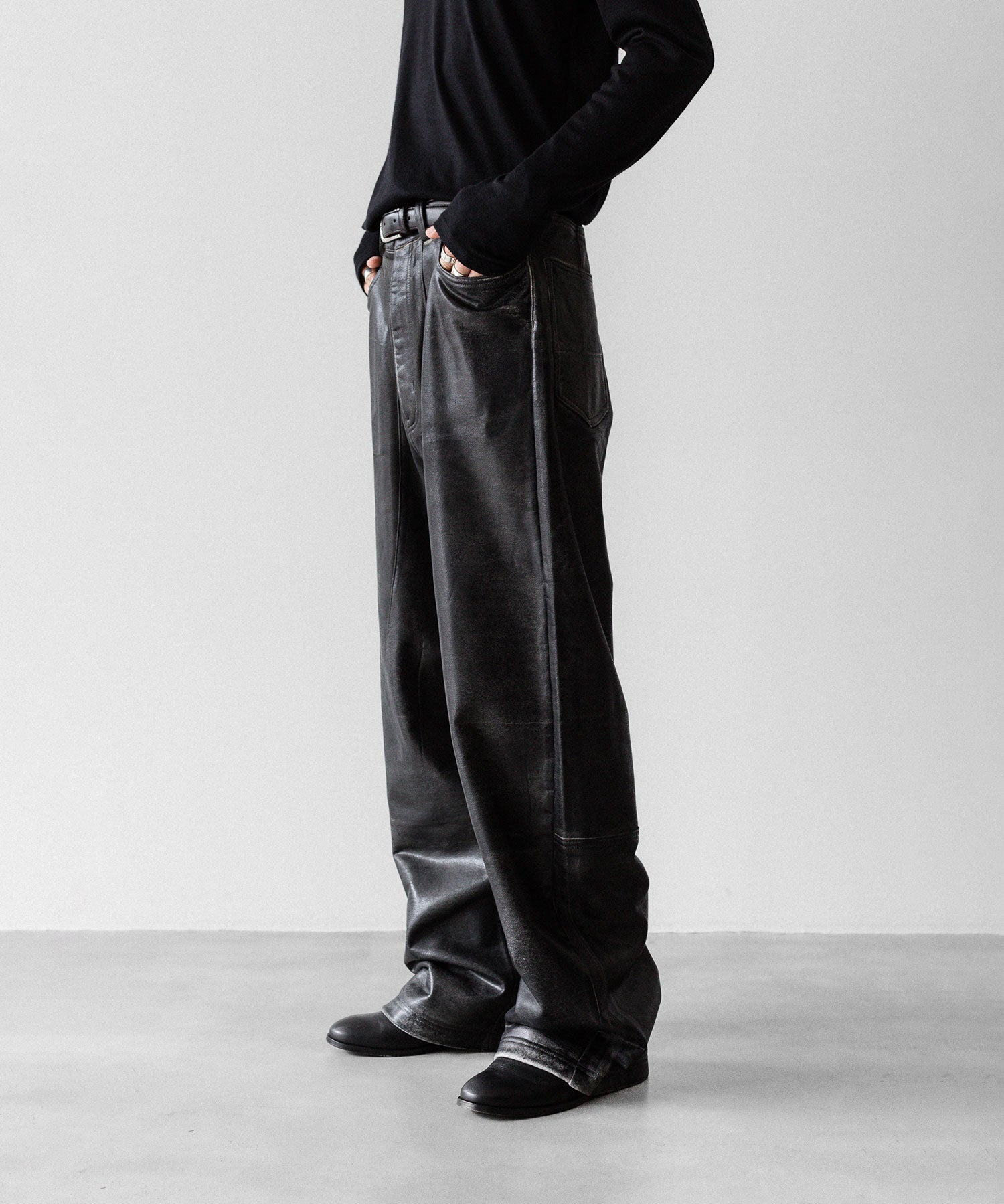 SUBLATIONS サブレーションズのCRACKING COATED WIDE PANTSのWHITE BASE 公式通販サイトsession福岡セレクトショップ