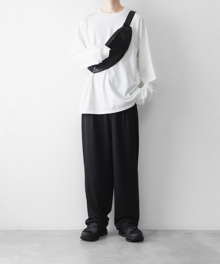 WWW - WRAPINKNOT wool wearのWIDE TAPERED PANTSのBLACK公式通販サイトsession福岡セレクトショップ