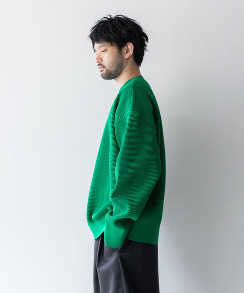 stein / シュタイン】OVERSIZED WAFFLE KNIT LS - GREEN | 公式通販