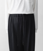 画像をギャラリービューアに読み込む, WWW - WRAPINKNOT wool wearのWIDE TAPERED PANTSのBLACK公式通販サイトsession福岡セレクトショップ
