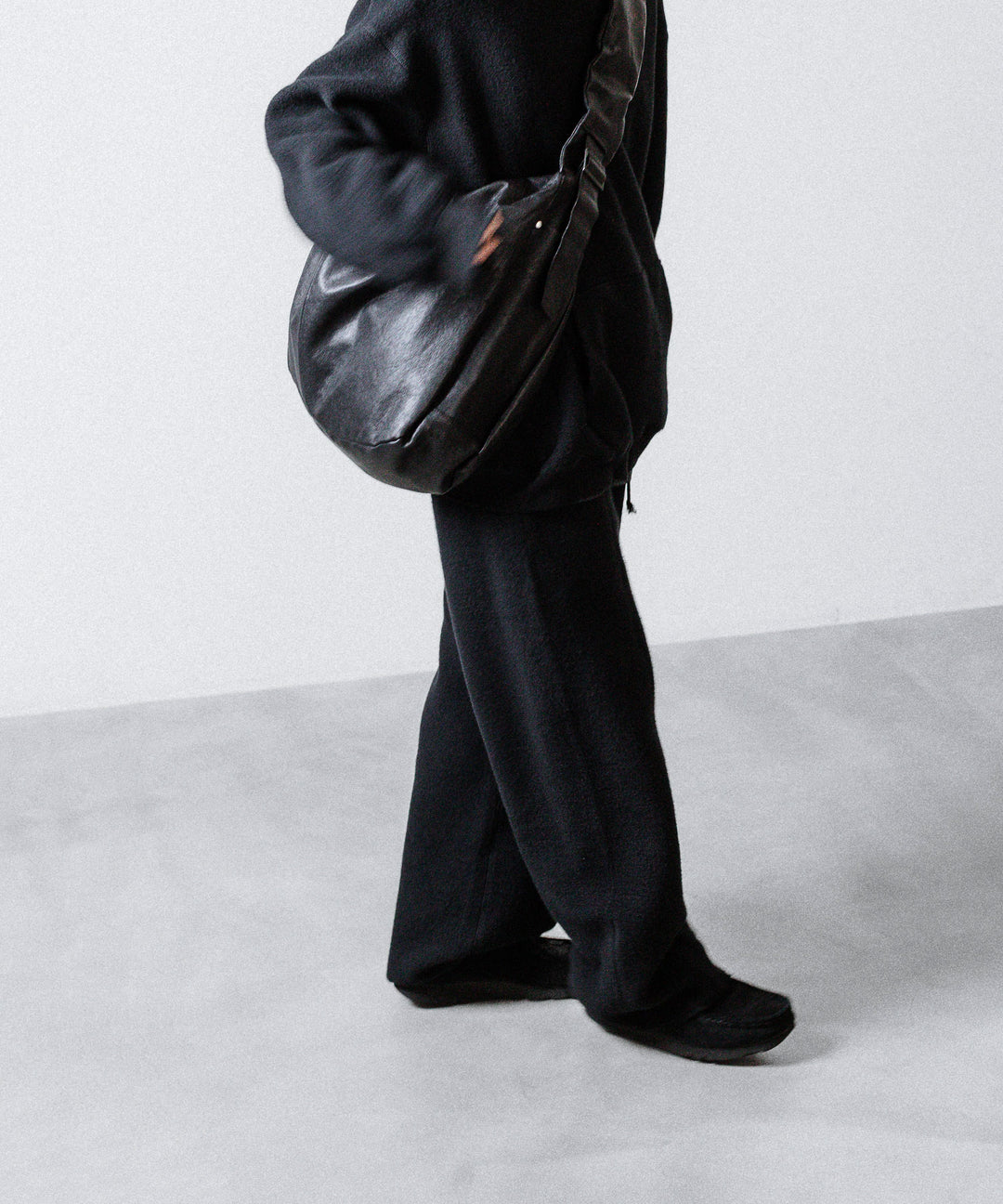 【phebus】REVERSIBLE JERSEY PANTS - BLACK
