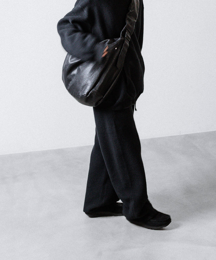 【phebus】REVERSIBLE JERSEY PANTS - BLACK