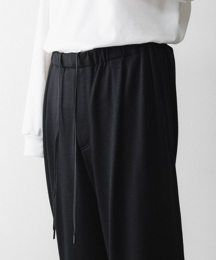 WWW - WRAPINKNOT wool wearのWIDE TAPERED PANTSのBLACK公式通販サイトsession福岡セレクトショップ