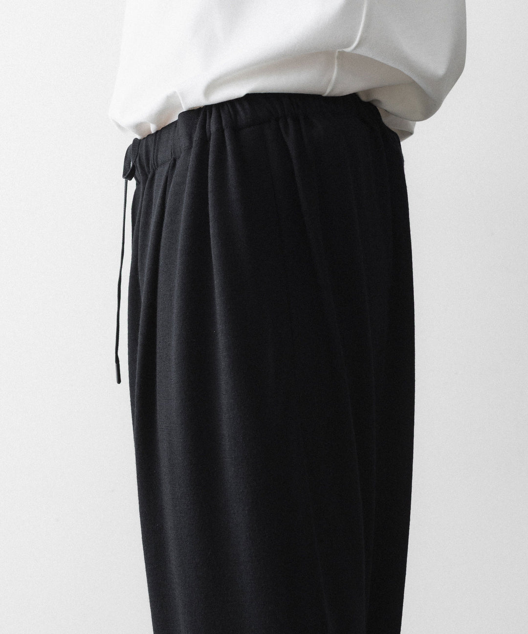WWW - WRAPINKNOT wool wearのWIDE TAPERED PANTSのBLACK公式通販サイトsession福岡セレクトショップ