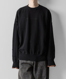 【ssstein】OVERSIZED REBUILD SWEAT LS - BLACK