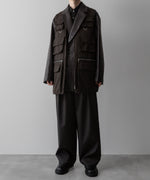 画像をギャラリービューアに読み込む, ssstein(シュタイン)の24AWコレクション EASY WIDE TROUSERS (2/72 WOOL GABARDINE) - GREY KHAKI 公式通販サイトsession福岡セレクトショップ
